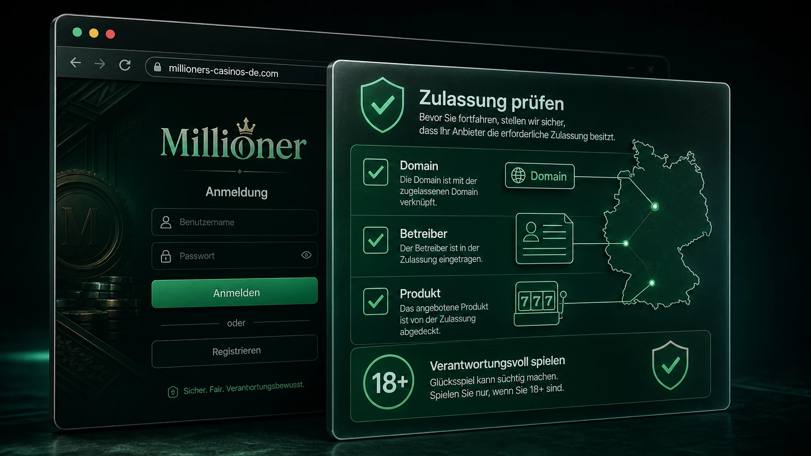 Deutsche Zulassung vor Kontoaktionen prüfen