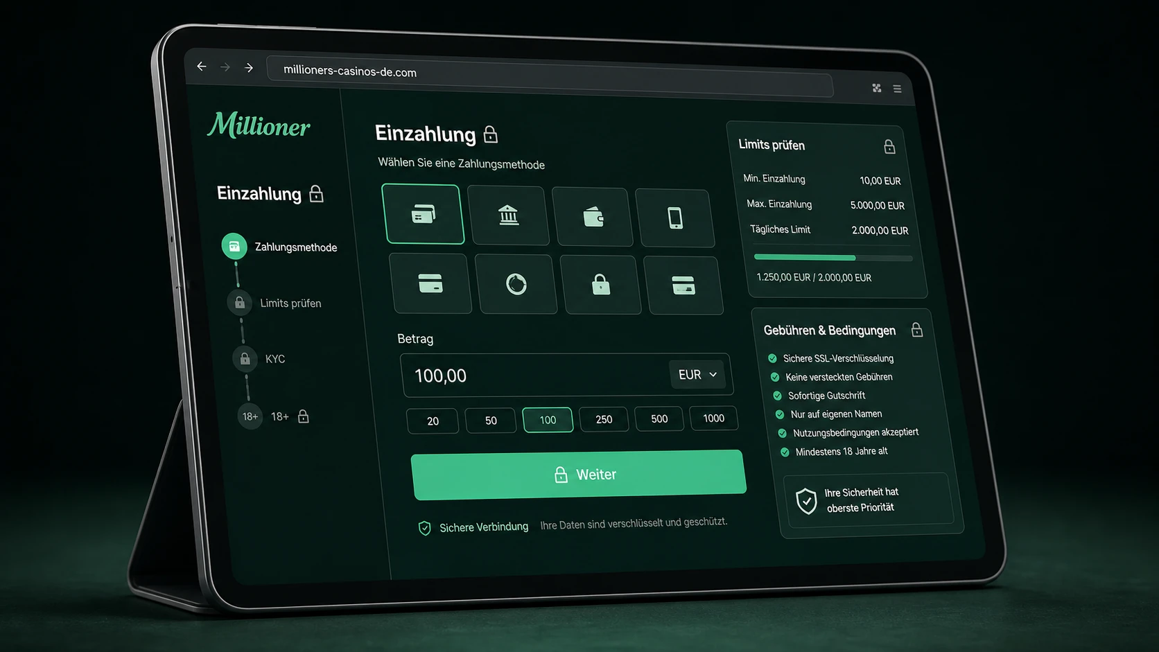 Einzahlung für Sportwetten vorbereiten